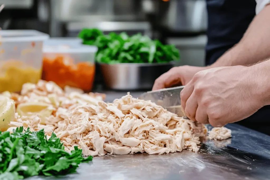 Chefs repurposing rotisserie chicken into deli items